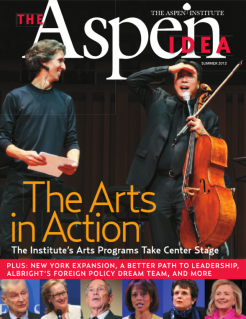 Aspen Idea Magazine cover: The Arts in Action