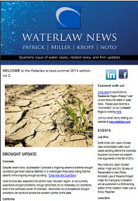 Waterlaw news: water law e-newsletter screenshot Volume 2